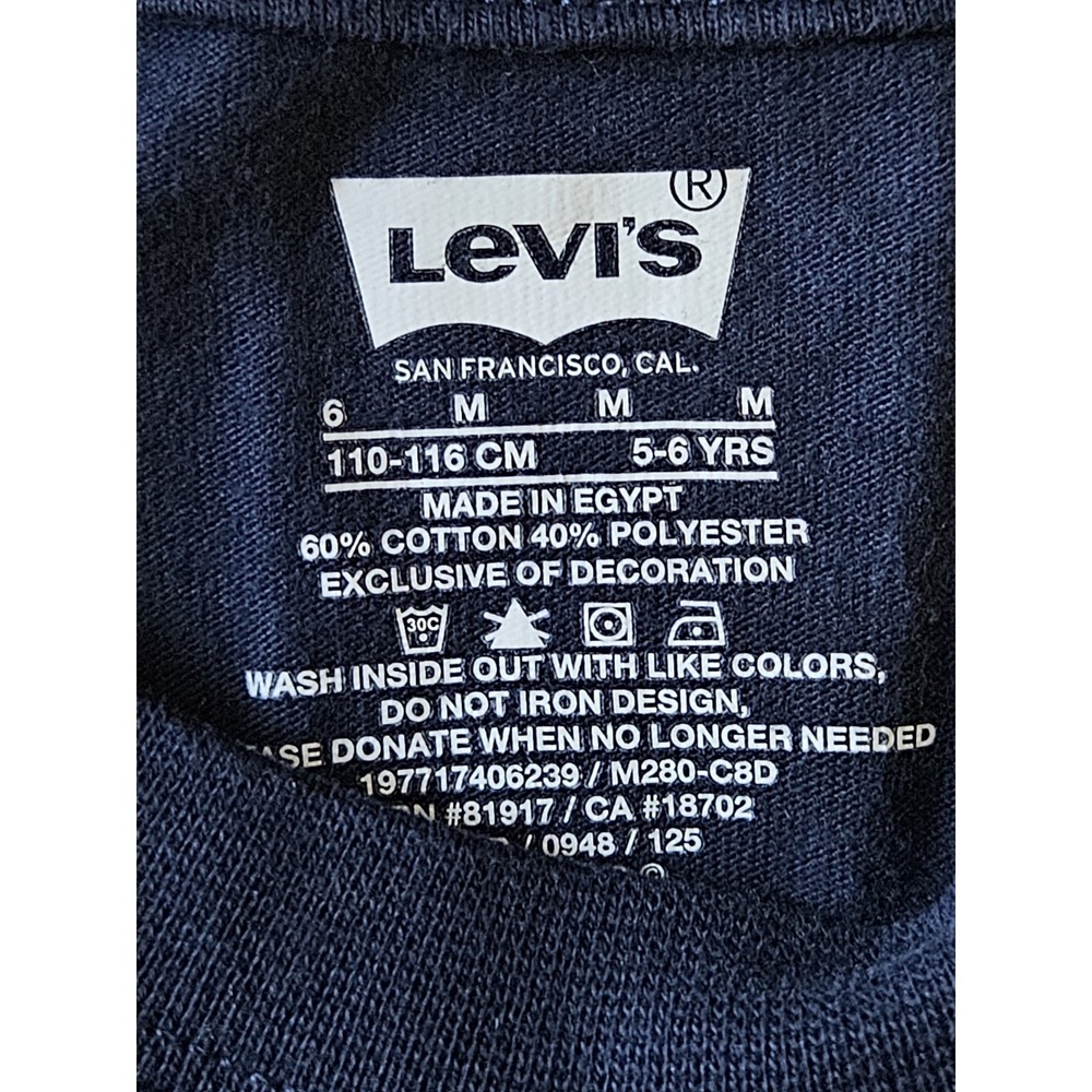 Levi's Kids Regatta Nautical Blue Graphic T-Shirt Navy Blue Size‎ 6 M - Picture 3 of 6